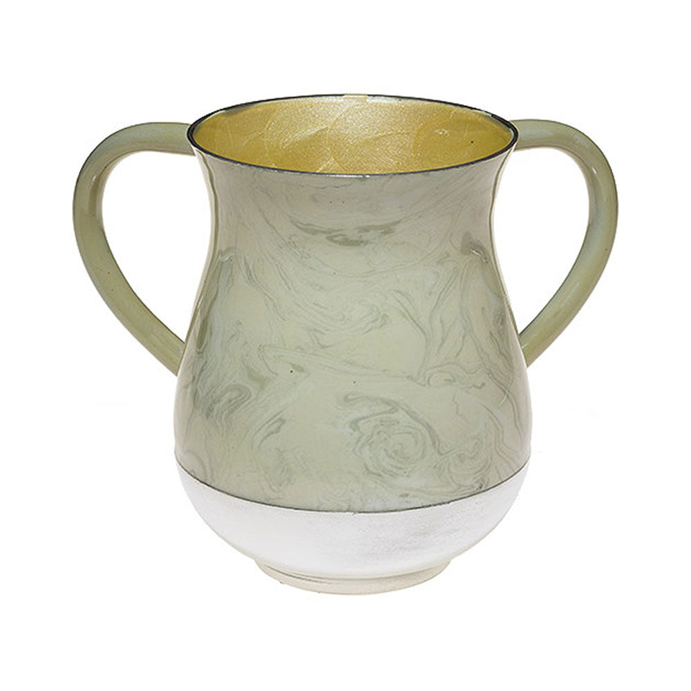 ART Judaica Aluminium Washing Cup 13 cm - Marble texture