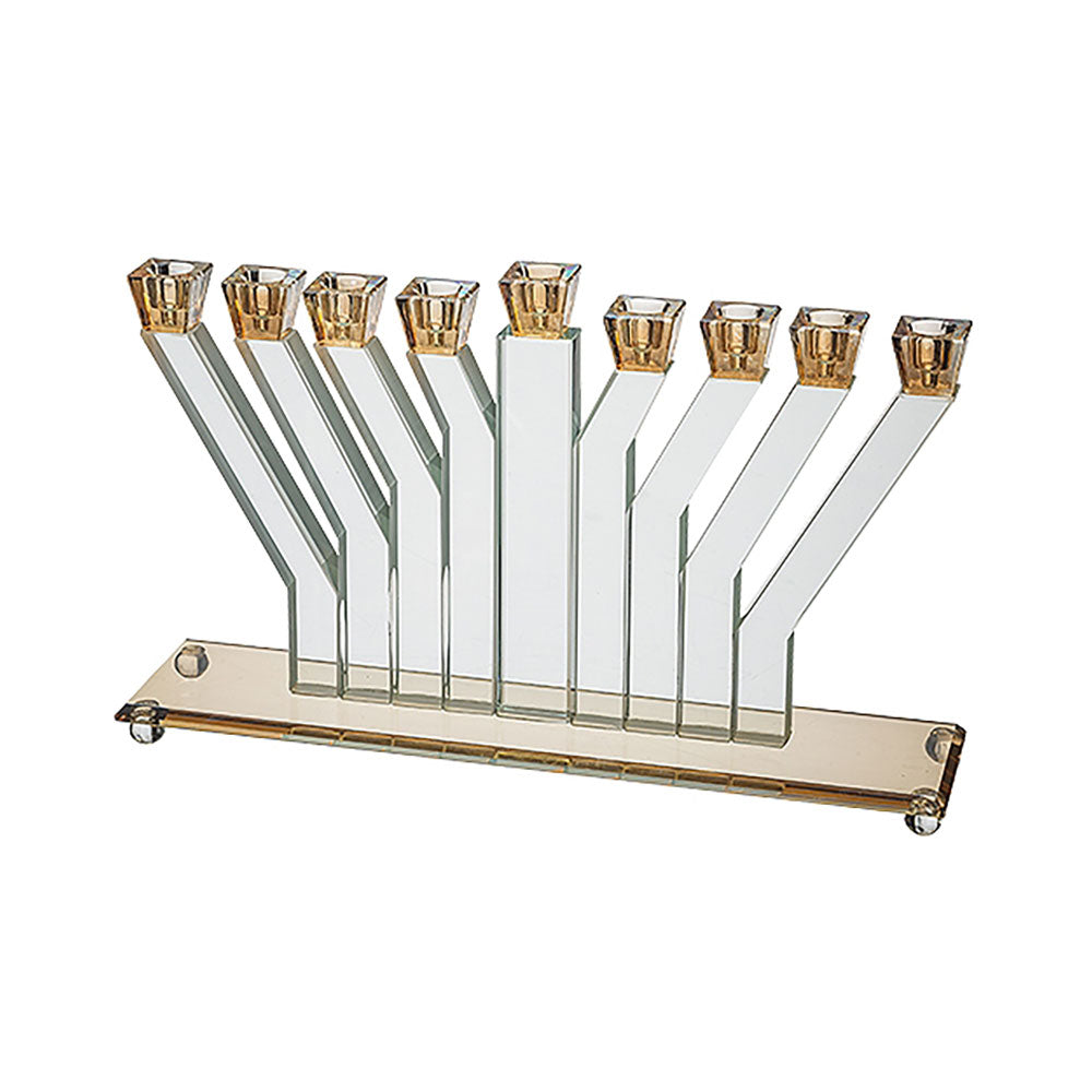 ART Judaica Crystal Elegant Hanukkiah 21x33 cm