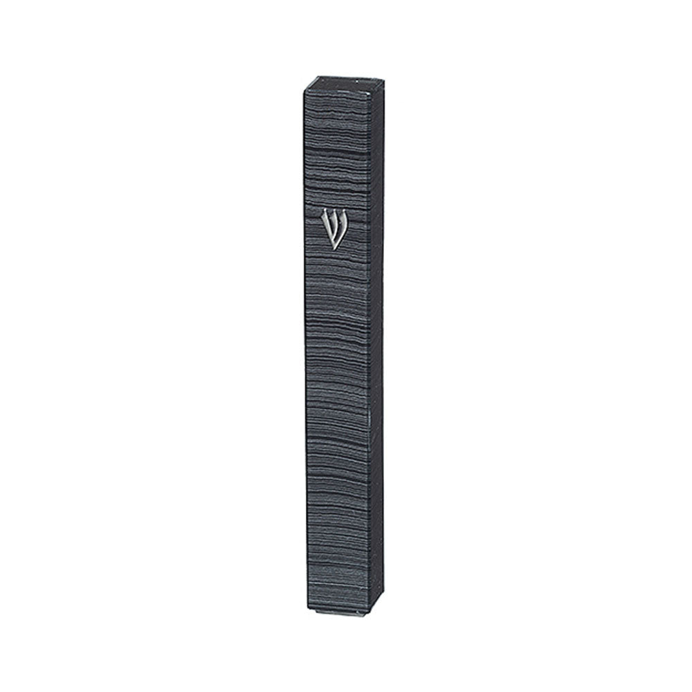 ART Judaica Plastic Mezuzah With Rubber Cork 12 cm 3D Metal Painted