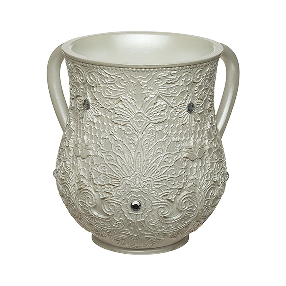 ART Judaica Polyresin Washing Cup 14 cm Set with Stones