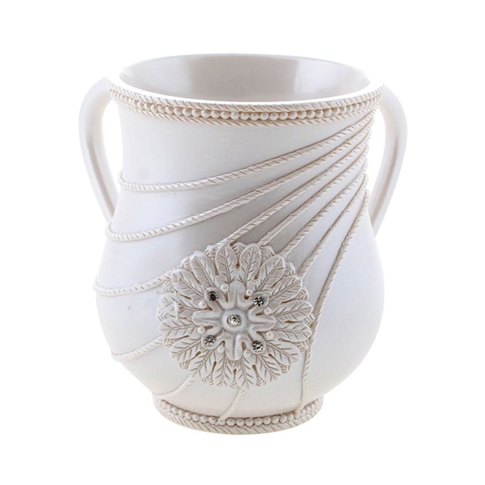 ART Judaica Elegant Polyresin Washing Cup 14 cm Inlaid With Stones