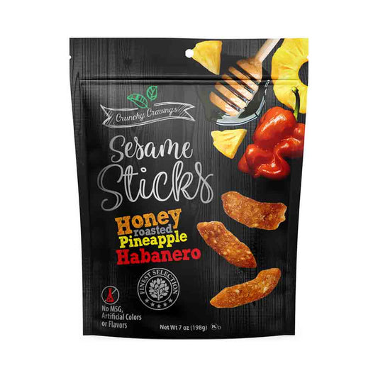 Crunchy Cravings Sesame Sticks Honey Roasted Pineapple Habanero