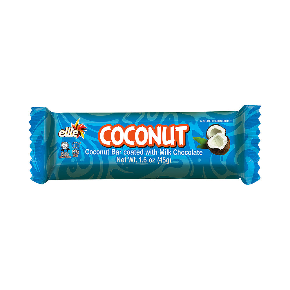Elite Coconut Bar Coated With Milk Chocolate 1.6 oz