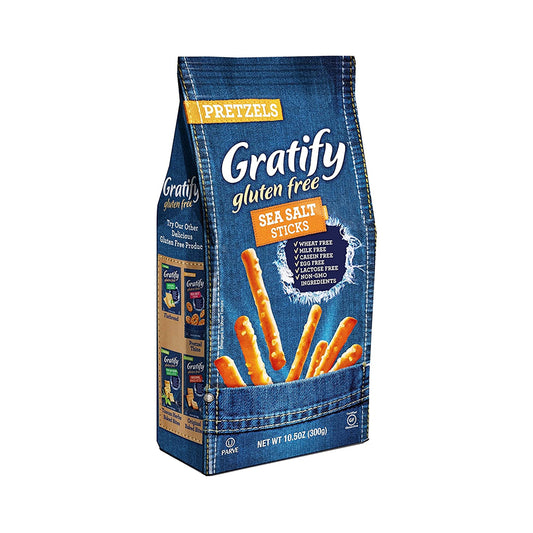 Gratify Gluten free pretzels Sea Salt Sticks 10.5 oz