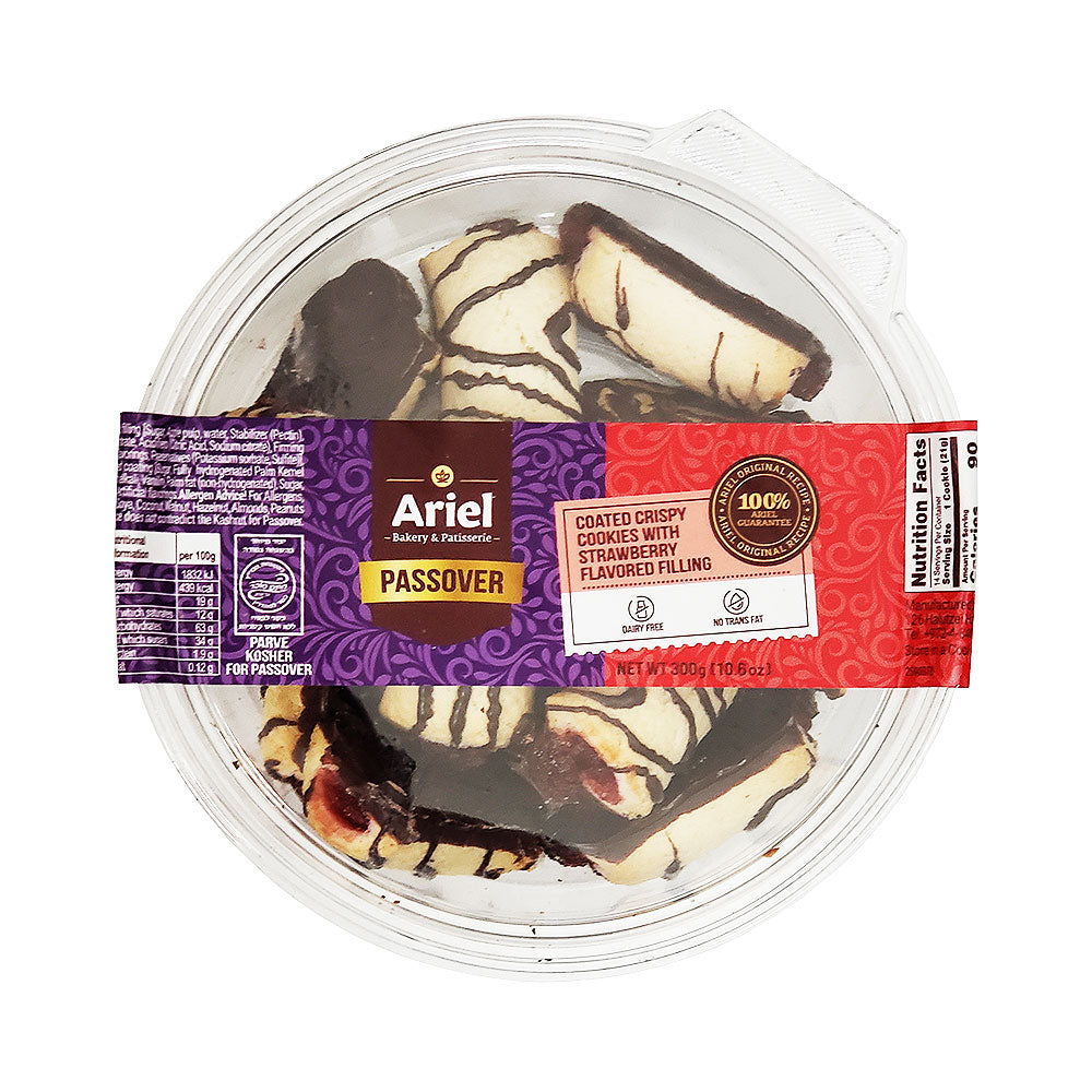 KFP Ariel Crispy Coated Chocolate Strawberry Filling Cookies 10.6 oz\