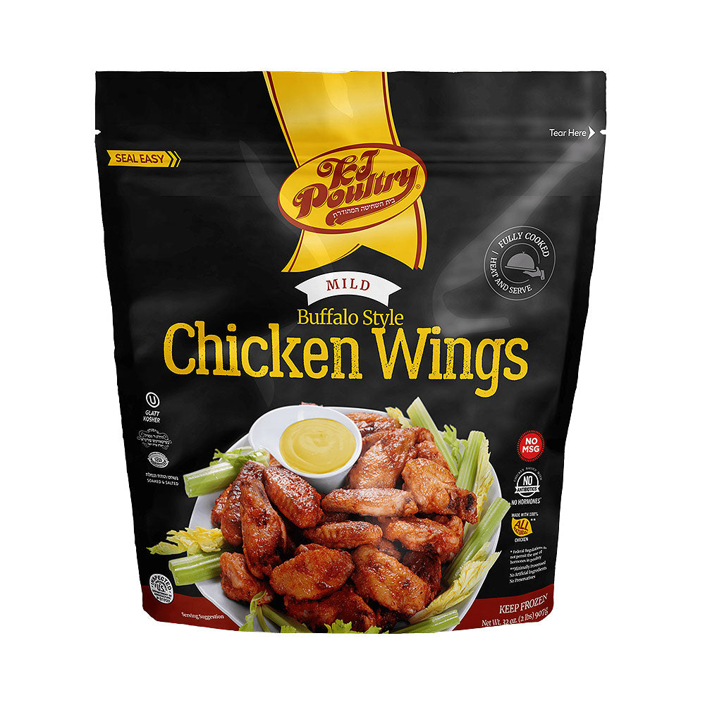 KJ Poultry Chicken Wings Buffalo Style Mild 2 Lb