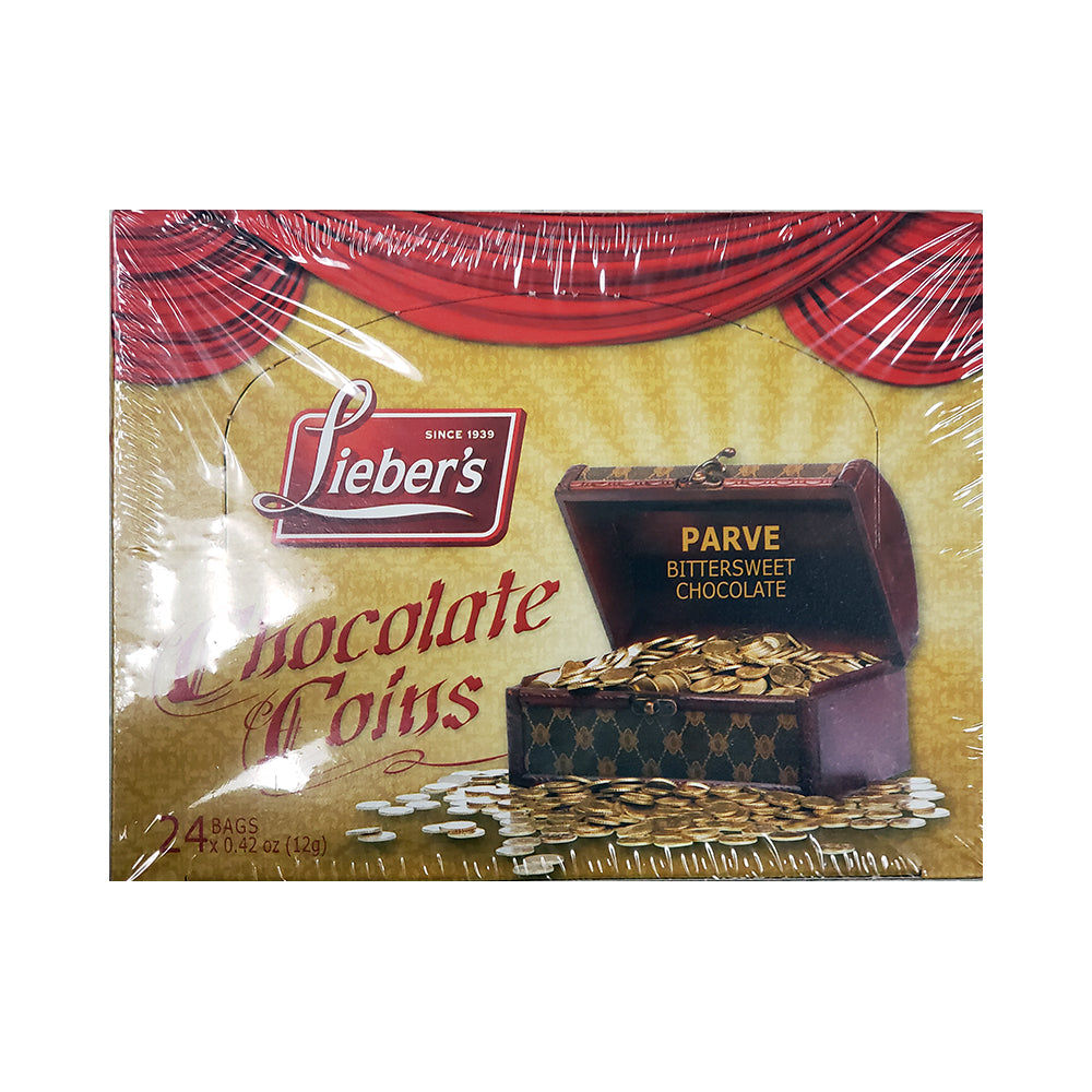 Lieber's Chocolate Coins Parve 24 x 0.42 oz