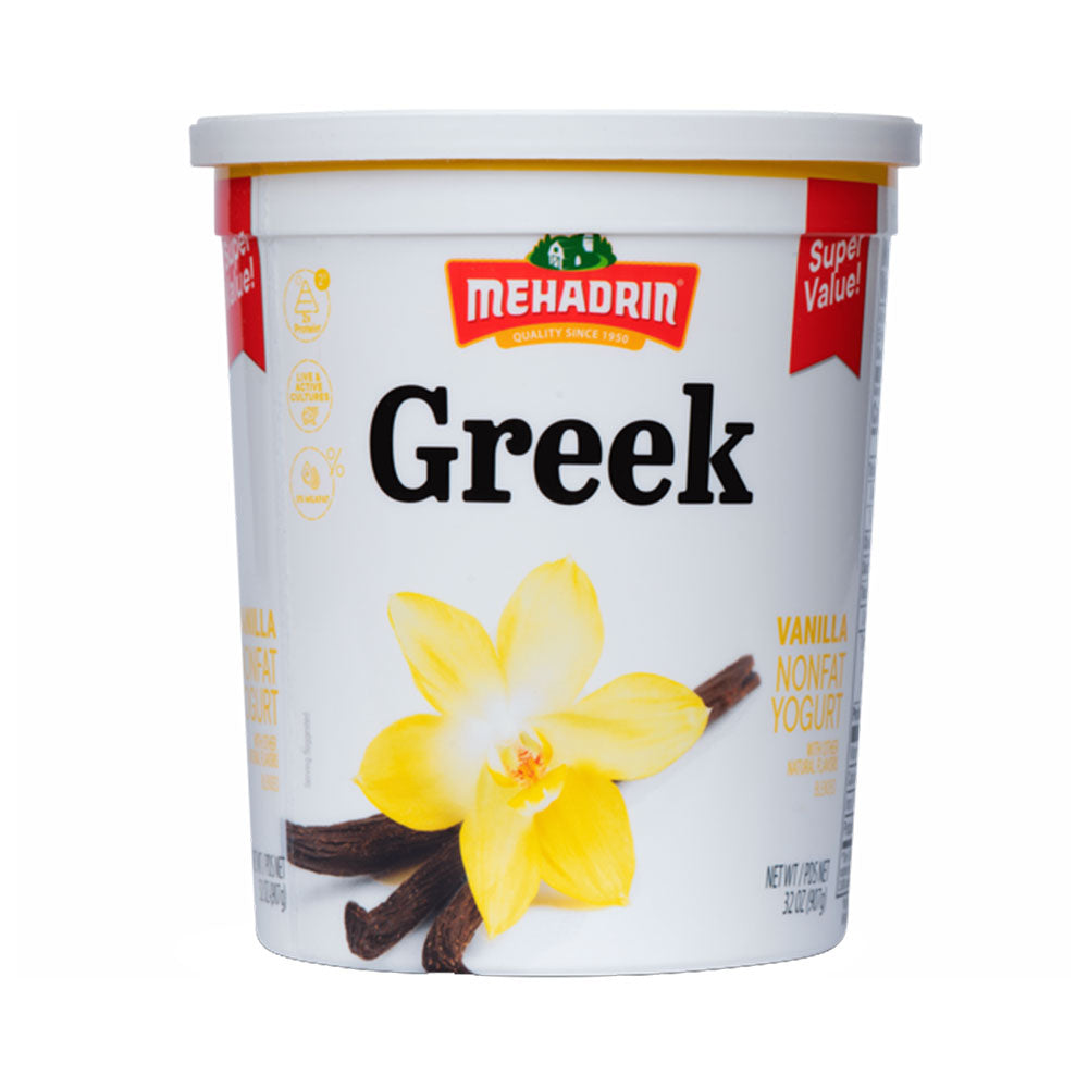 Mehadrin Greek Vanilla Nonfat Yogurt 32 oz