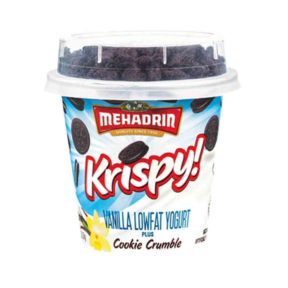 Mehadrin Krispy Vanilla Cookie Crumble Lowfat Yogurt 5.3 oz