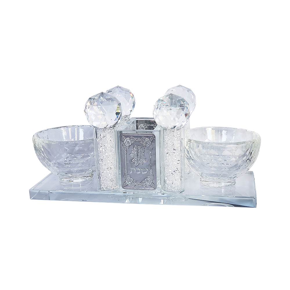 Novell Collection Decorated Crystal Salt Pepper Toothpick Holder