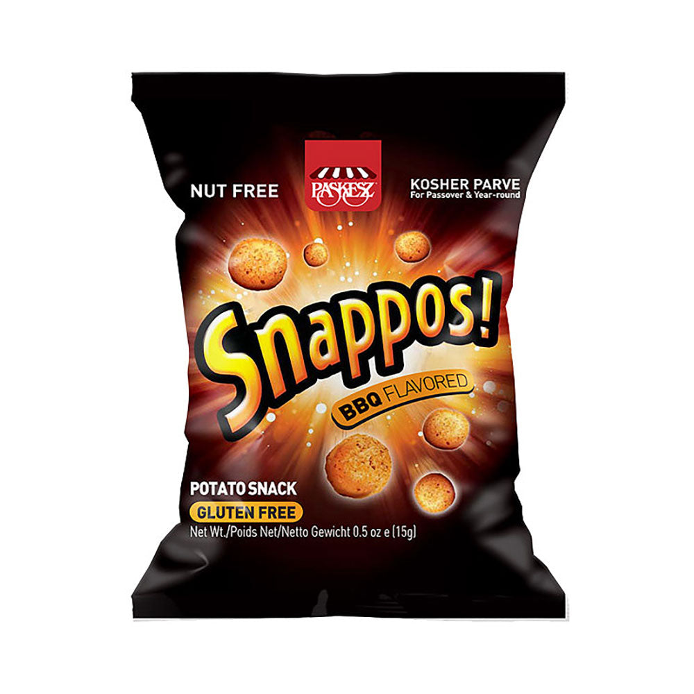 Paskesz Snappos BBQ Flavored Potato Snack 0.52 oz