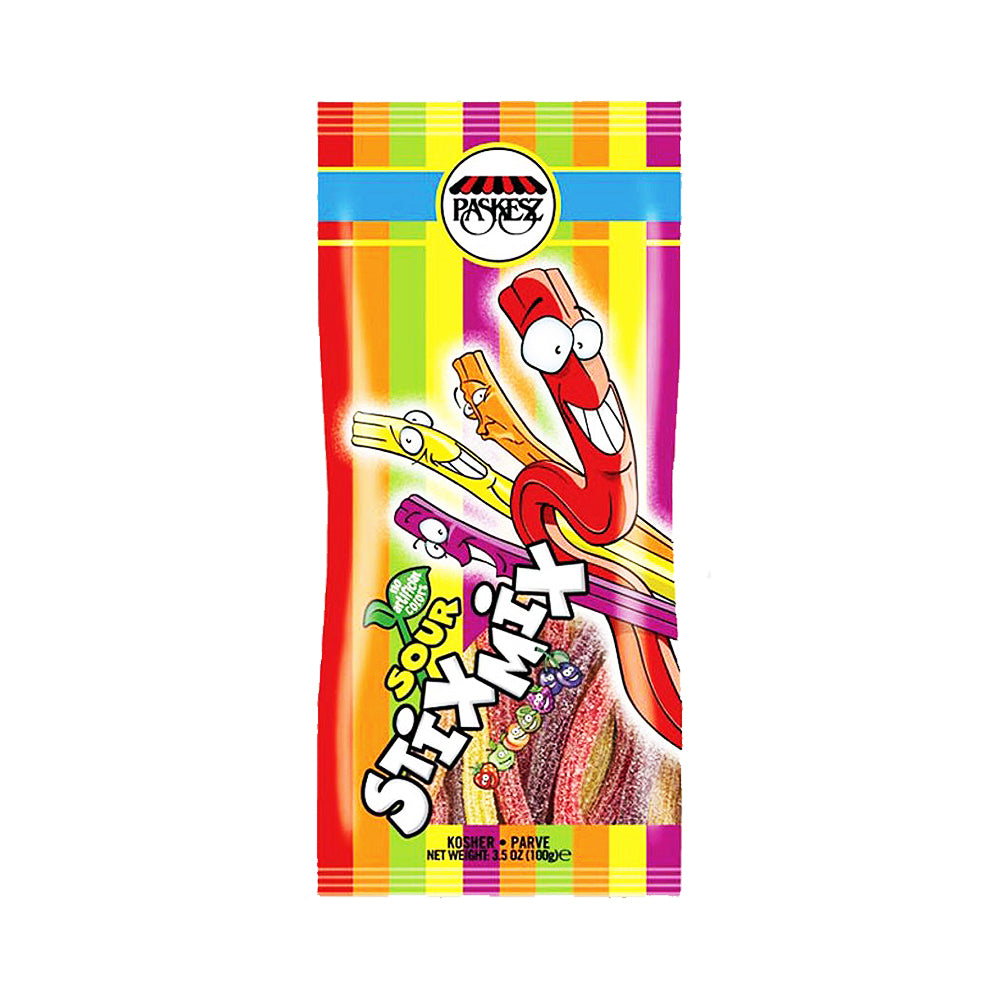 Paskesz Sour Stixmix 3.5 oz