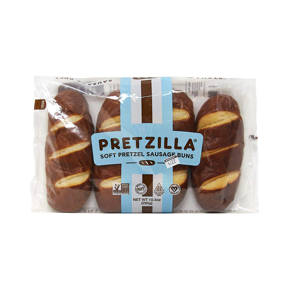 Pretzilla Soft Pretzel Sausage Buns 10.4 oz