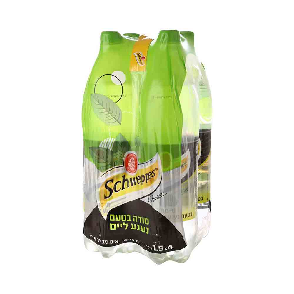 Schweppes Club Soda Nana Lime 1.5 L 4 Pk