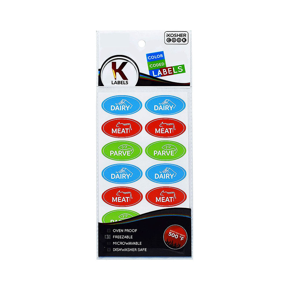 The Kosher Cook Color Coded Labels 18 pk