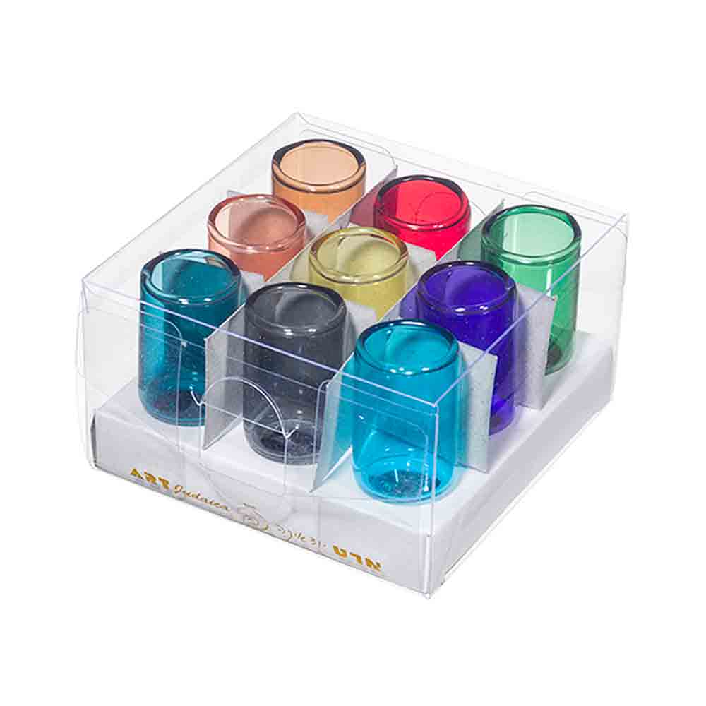 ART Judaica  9 Glass Oil Cups