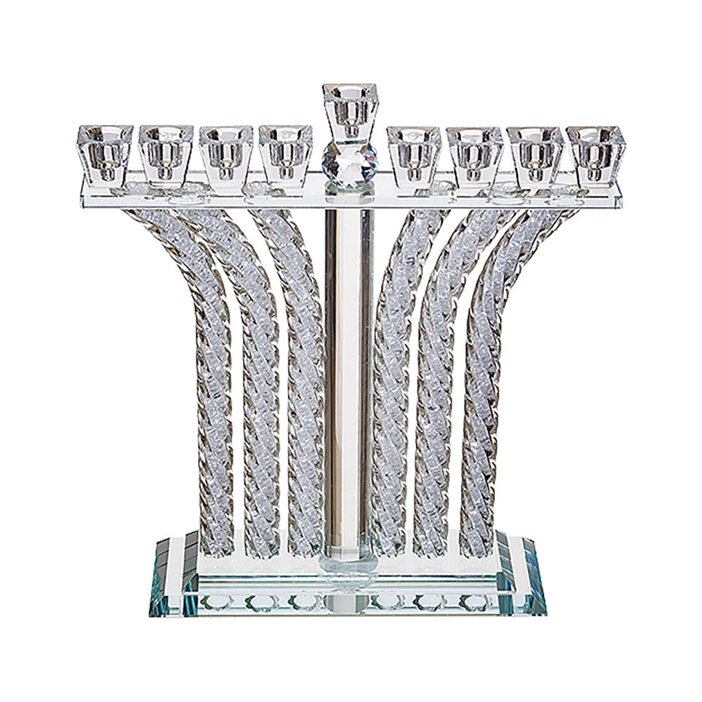 ART Judaica Crystal Elegant Hanukkiah 30x27 cm