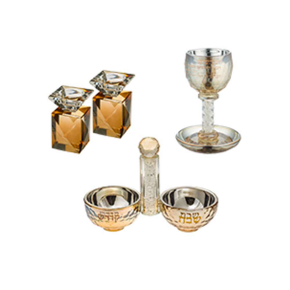 ART Judaica Crystal Holder For Memory Candle 13x12 cm