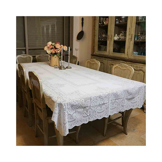 ART Judaica Elegant Tablecloth 350x140 Cm- Shabbat And Holiday