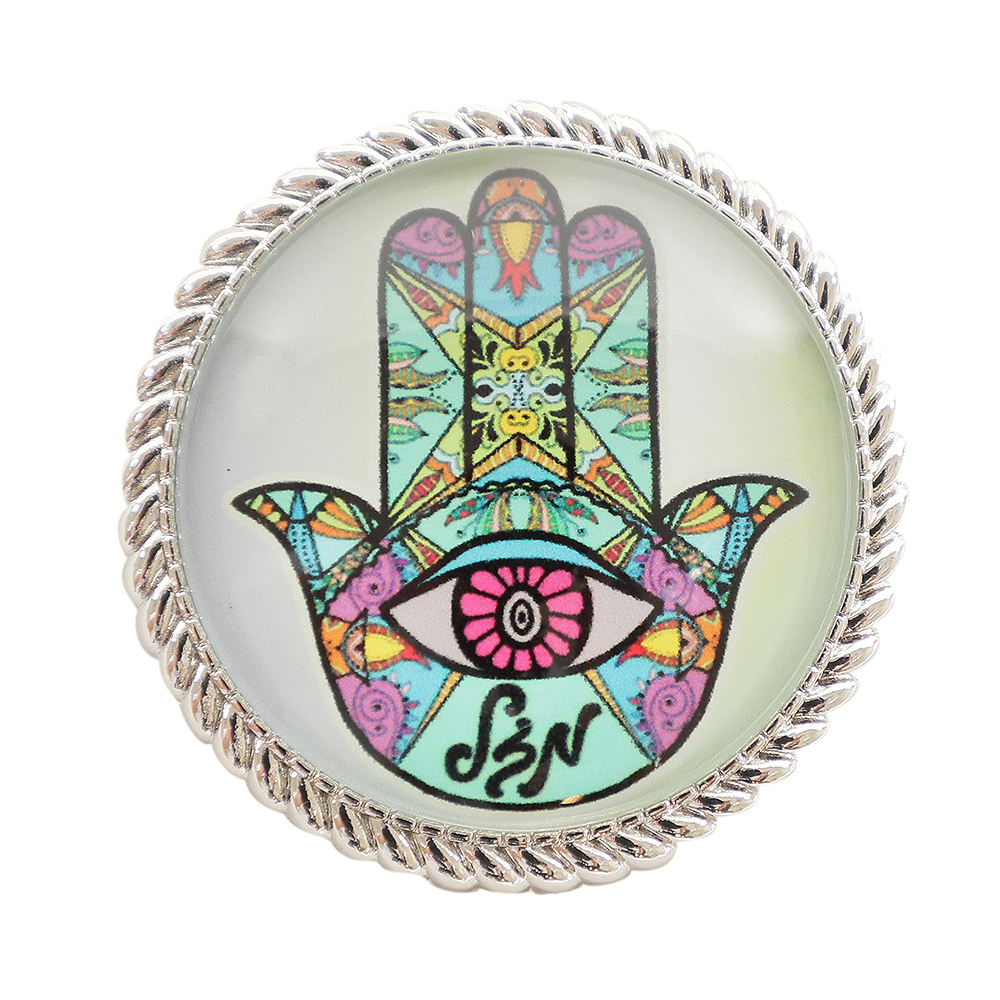 ART Judaica Metal Magnet With Glass