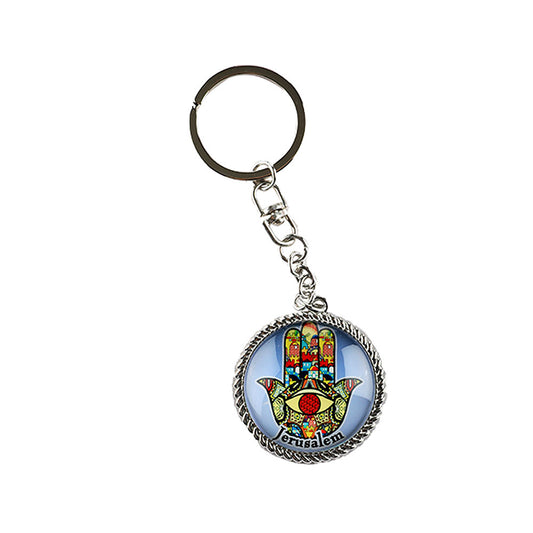 ART Judaica Metal With Epoxy Travelers Prayer Key