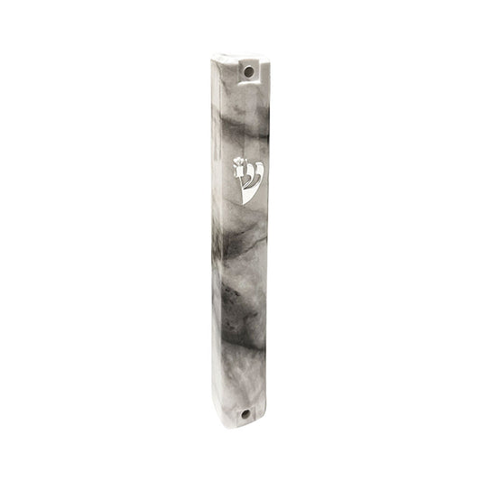 ART Judaica Plastic Mezuzah 15 Cm - Gray Marble