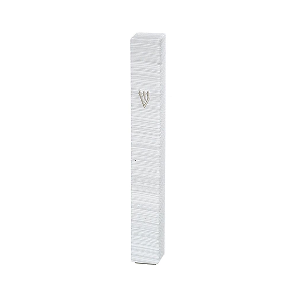 ART Judaica Plastic Mezuzah With Rubber Cork 10 cm 3D Metal Painted