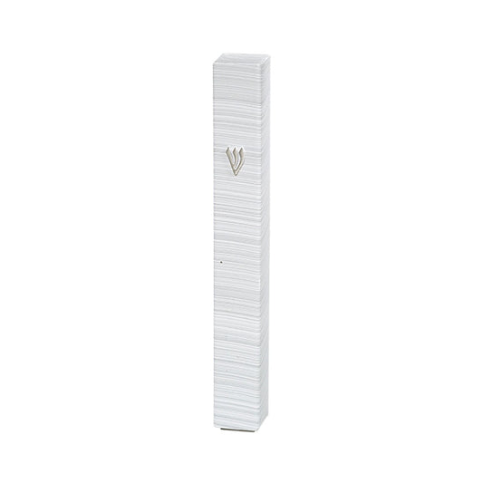 ART Judaica Plastic Mezuzah With Rubber Cork 10 cm 3D Metal Painted
