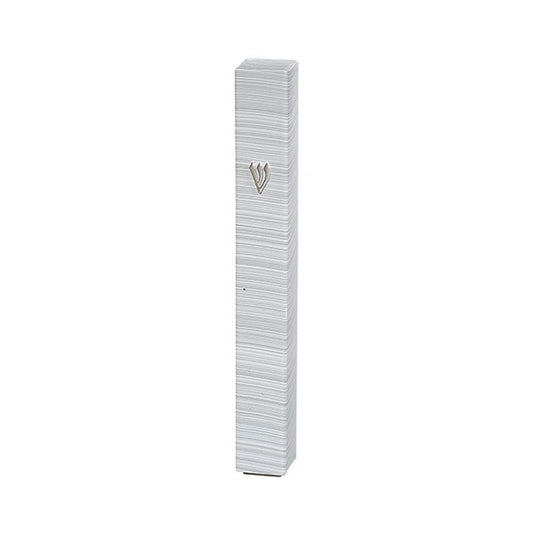 ART Judaica Plastic Mezuzah With Rubber Cork 12 cm 3D Metal Painted