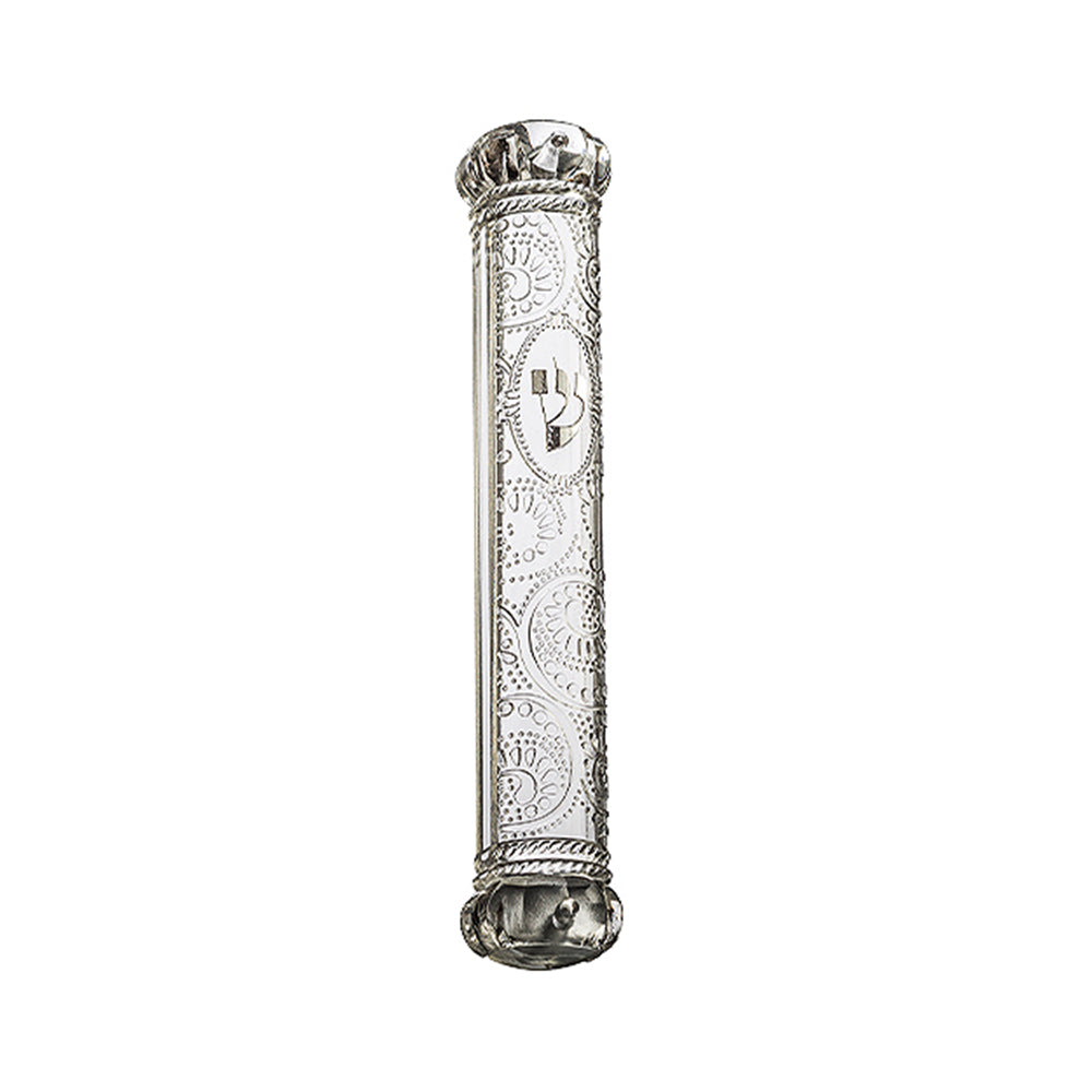 ART Judaica Plastic Transparent Crown Series Mezuzah With Rubber Cork 15 Cm
