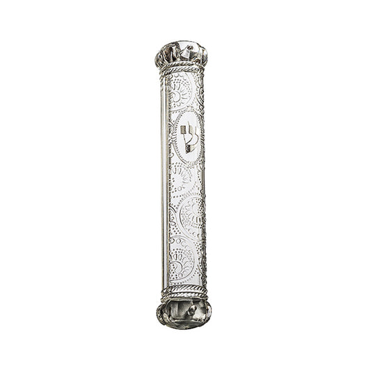 ART Judaica Plastic Transparent Crown Series Mezuzah With Rubber Cork 15 Cm