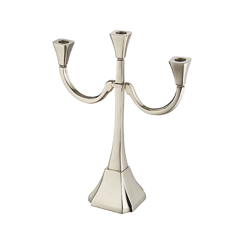 ART Judaica Aluminum Candlesticks 3 Branches, 35 cm