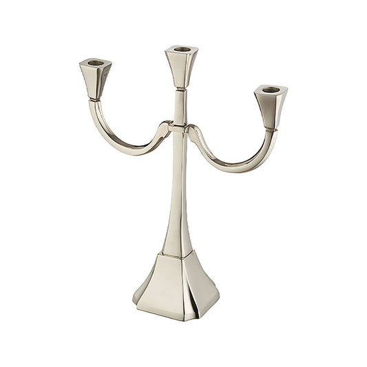 ART Judaica Aluminum Candlesticks 3 Branches, 35 cm