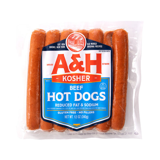 A&H Beef Hot Dogs Reduced Fat & Sodium