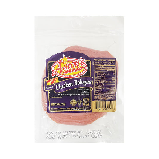 Aaron's Kosher Chicken Bologna 4 oz