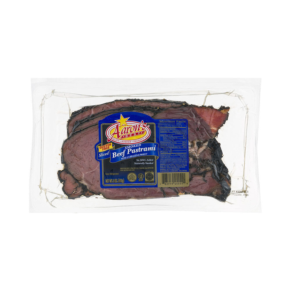 Aaron's Smoked Beef Pastrami Sliced 6 oz