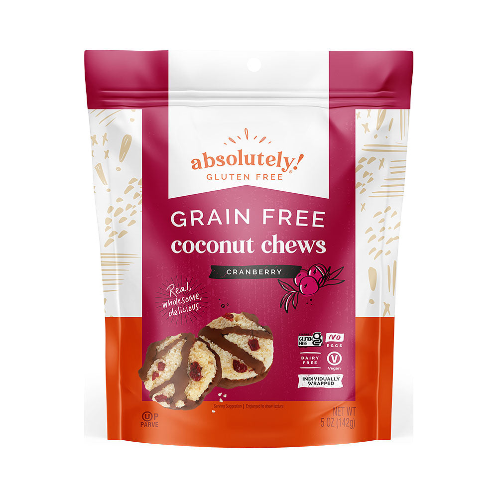 Absolutely Gluten Free  Grain Free Coconut Chews Cranberry 5 oz