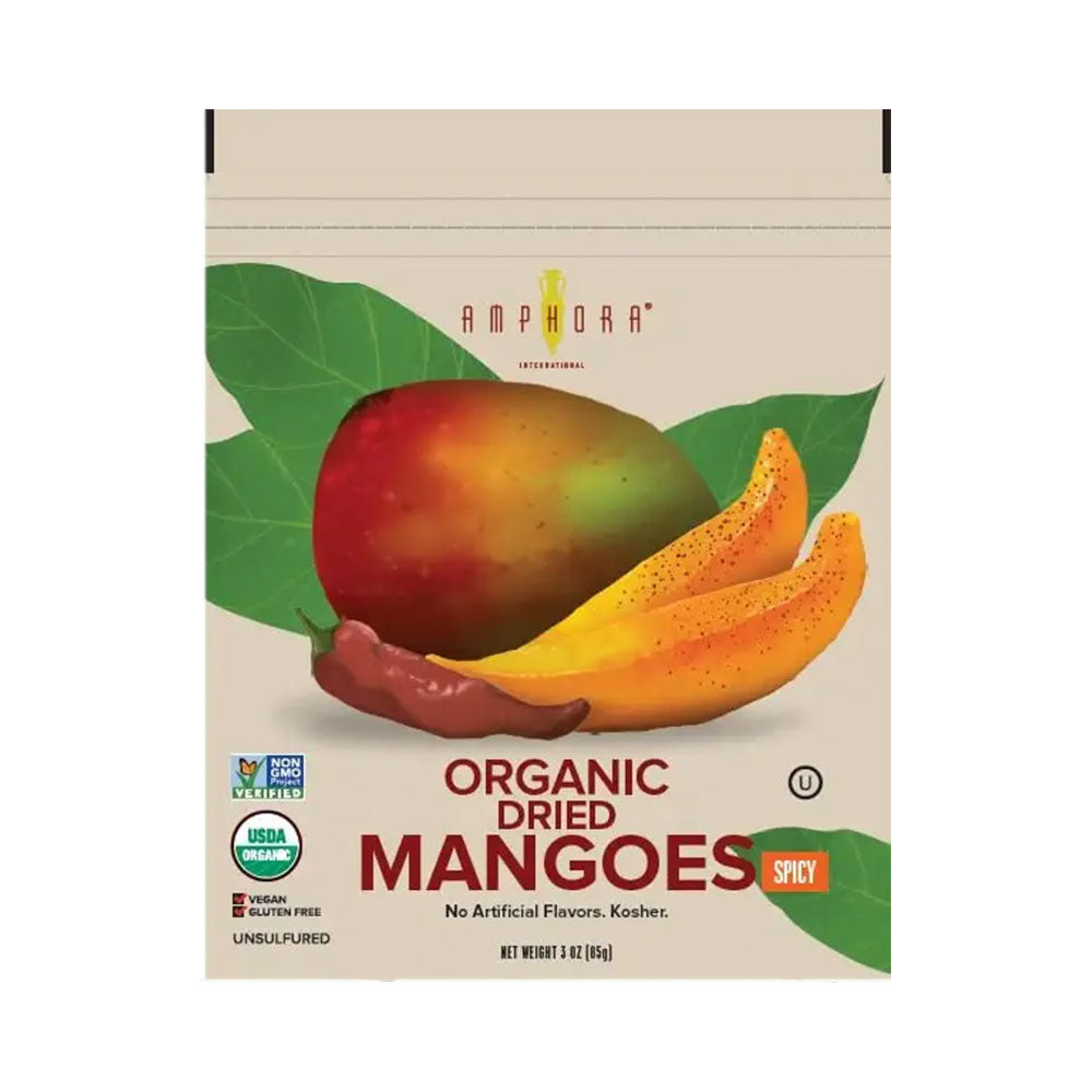 Amphora Organic Dried Spicy Mangoes 3 oz