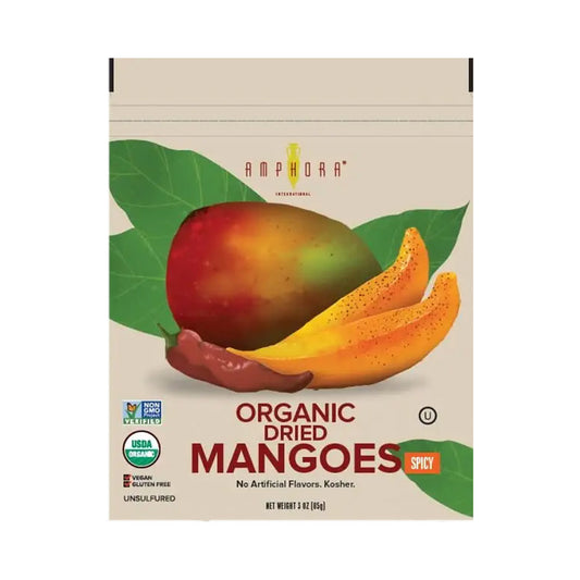 Amphora Organic Dried Spicy Mangoes 3 oz