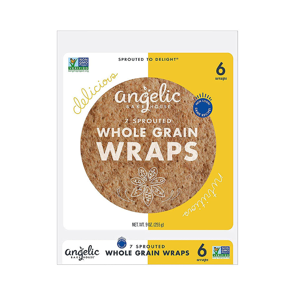 Angelic BakeHouse 7 Sprouted Whole Grain Wraps 9 oz