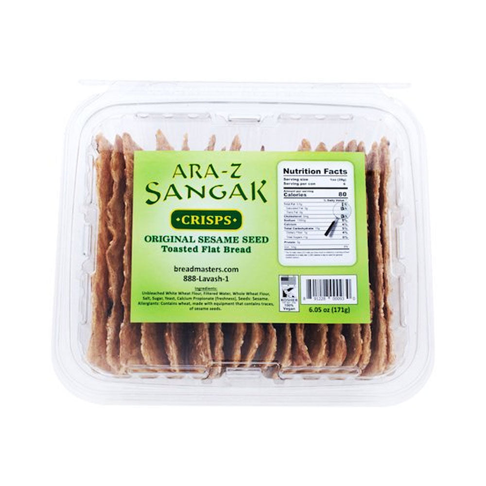 Ara-z Sangak Crisps Original Sesame Seed Toasted Flat Bread 6.05 oz
