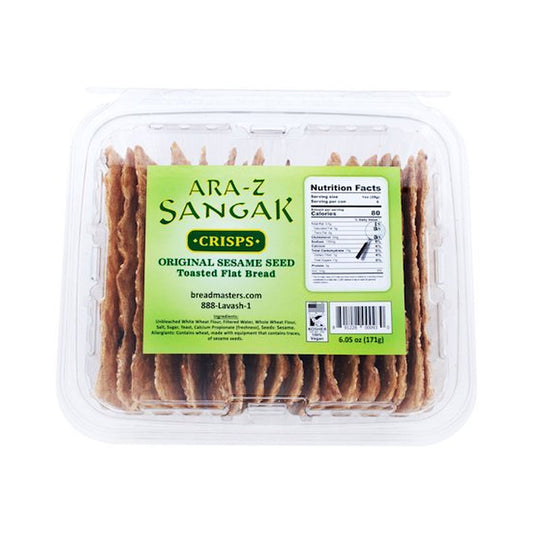 Ara-z Sangak Crisps Original Sesame Seed Toasted Flat Bread 6.05 oz