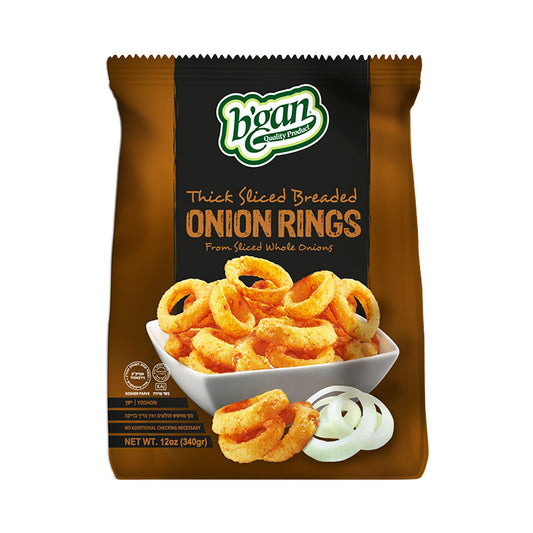 B'gan Thick Sliced Breaded Onion Rings 12 oz