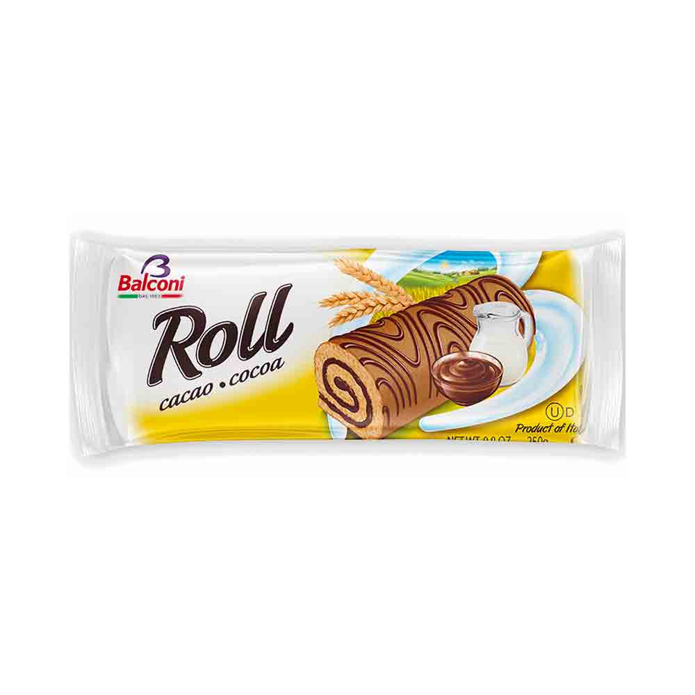 Balconi Swiss Roll Cake Cacao-Cocoa 8.8 oz