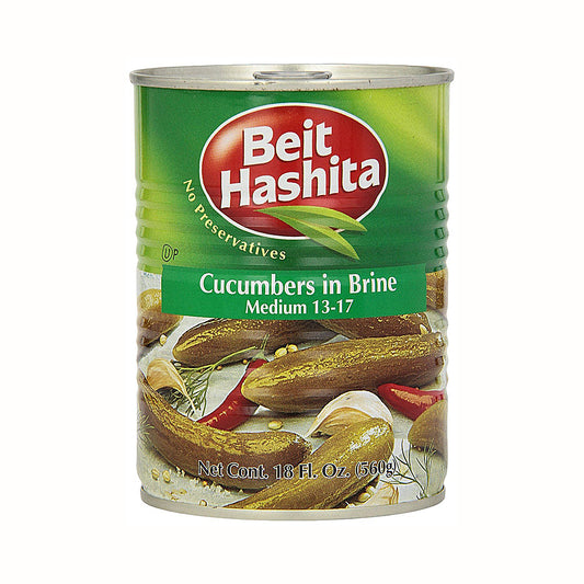 Beit Hashita Medium 13-17 Cucumbers In Brine 18.3 oz