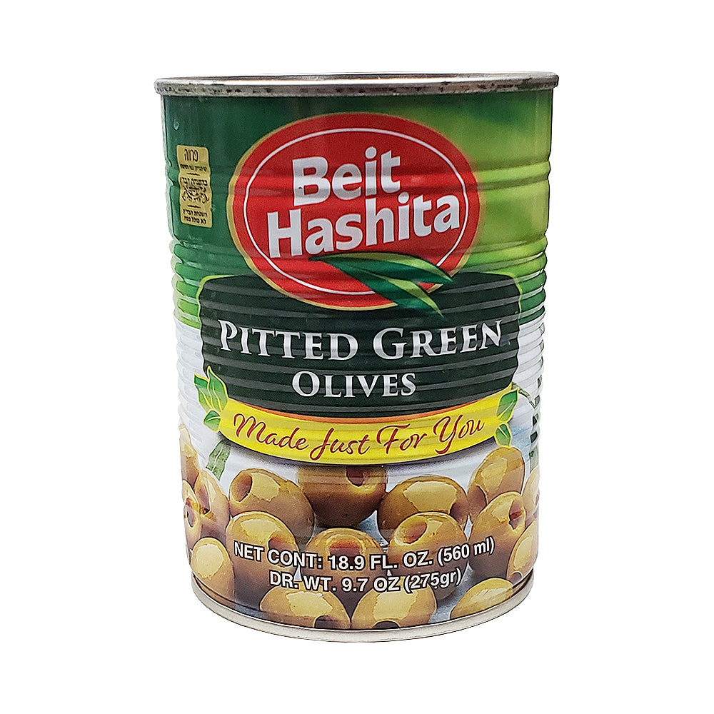 Beit Hashita Pitted Green Olives 18.9 oz