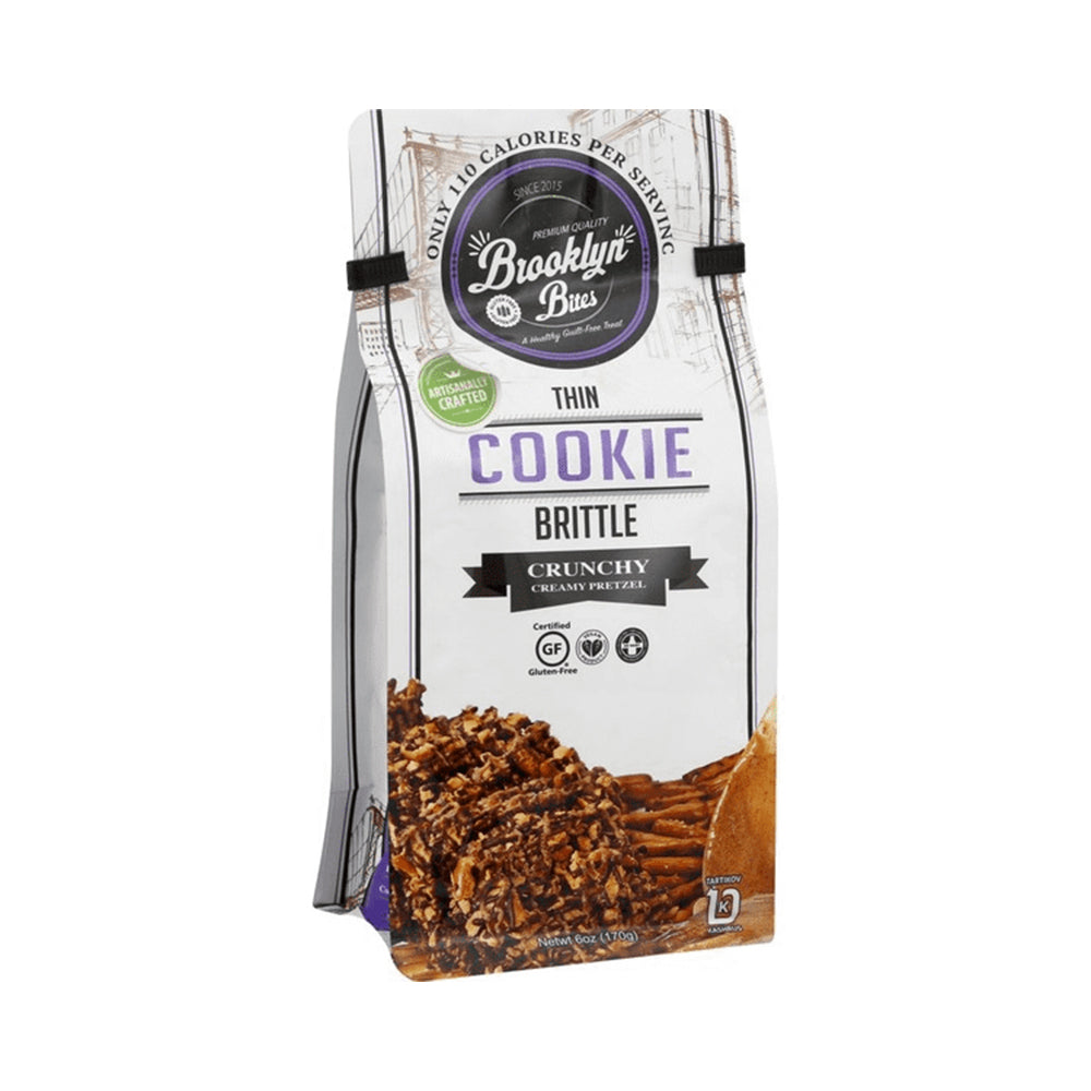 Brooklyn Bites Cookie Brittle Thin Crunchy Creamy Pretzel 6 oz