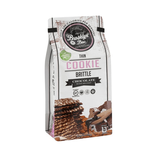 Brooklyn Bites Thin Cookie Brittle Chocolate Nutty Sea Salt 6 oz