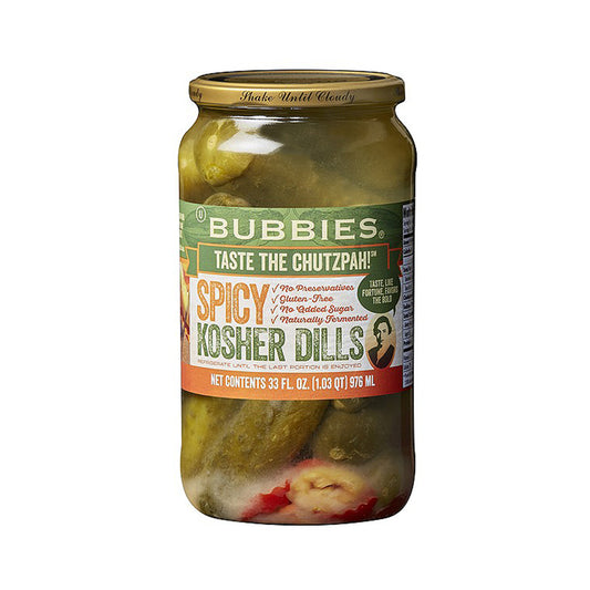 Bubbies Spicy Kosher Dill Pickles 33 oz