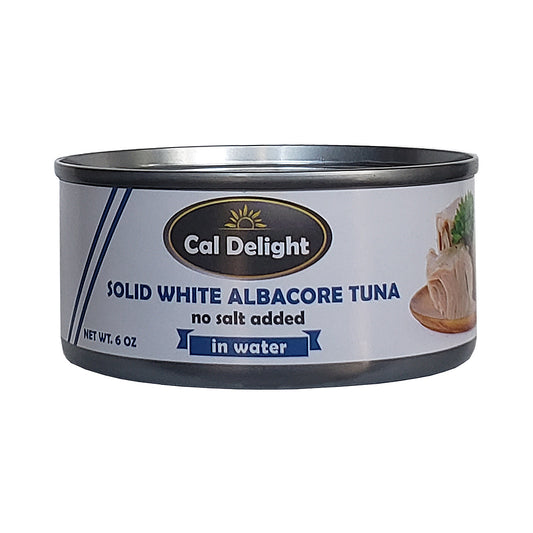 Cal Delight Solid White Albacore Tuna No Salt Added in Water  6 oz